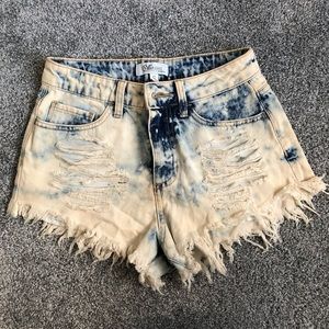 Distressed Acid Wash Daisy Dukes